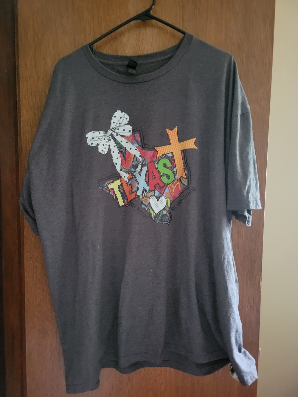 Texas Graphic T-Shirt in Charcoal with Colorful Print